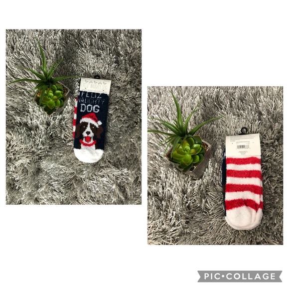 Feliz Naughty Dog 2-PACK MICRO VELOUR SLIPPER SOCK - Picture 2 of 6